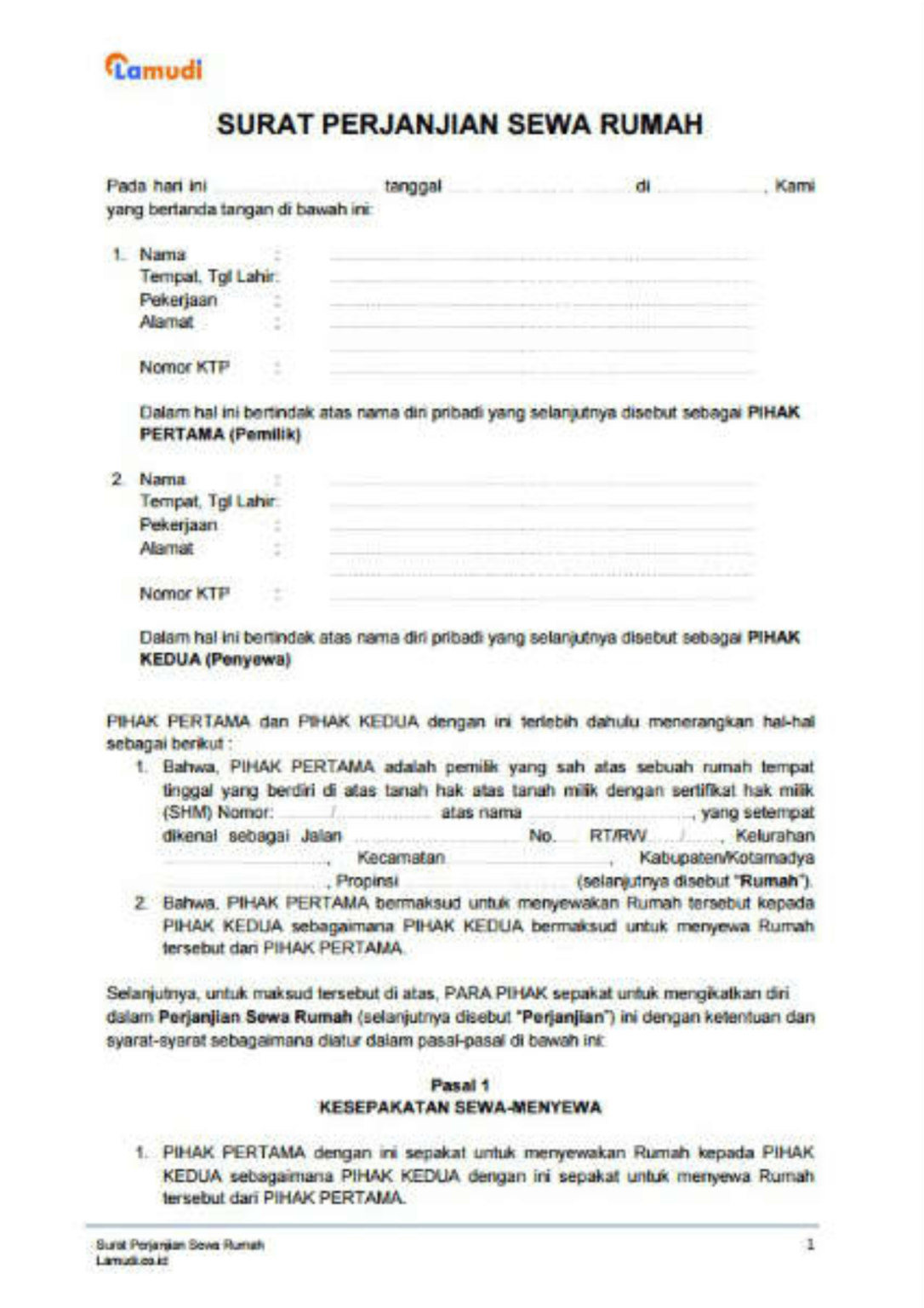 Contoh Surat Pernyataan Perjanjian Bermeterai Yang Sah Privy Blog