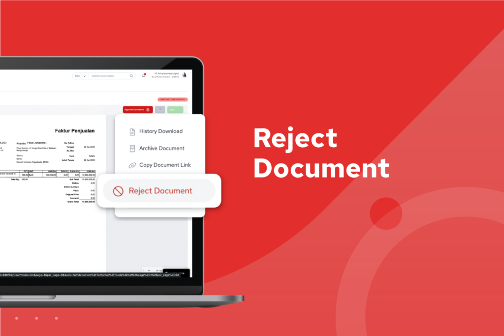Reject document