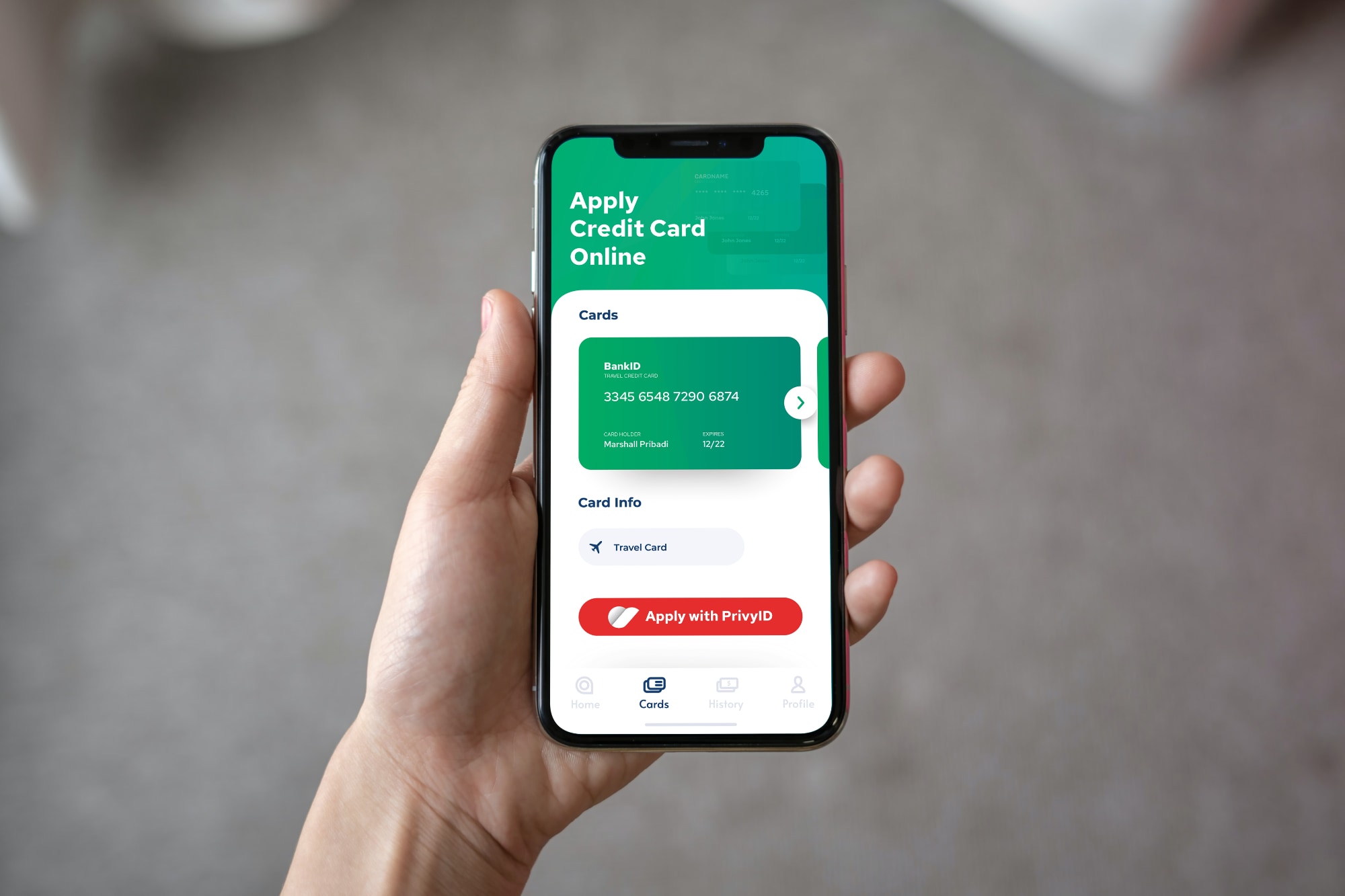 apply credit card online with Privy