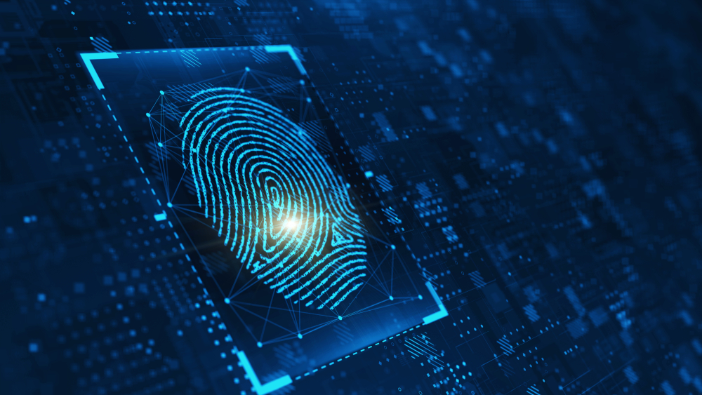 Fingerprint untuk mengecek identitas digital.
