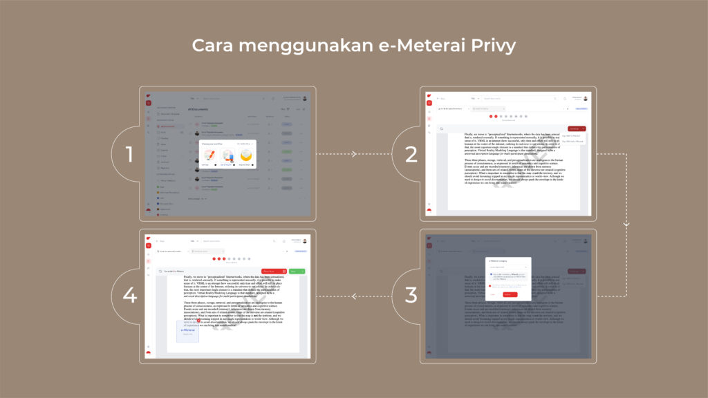 Workflow penggunaan e-meterai di Privy