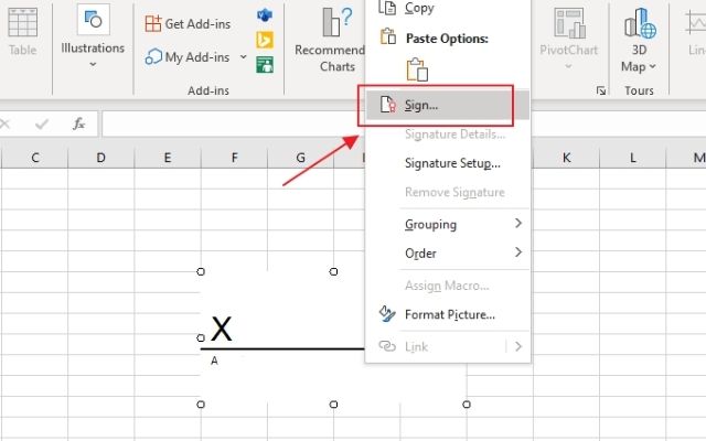 Fitur Sign Excel