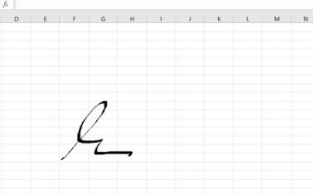 Tanda tangan di Excel