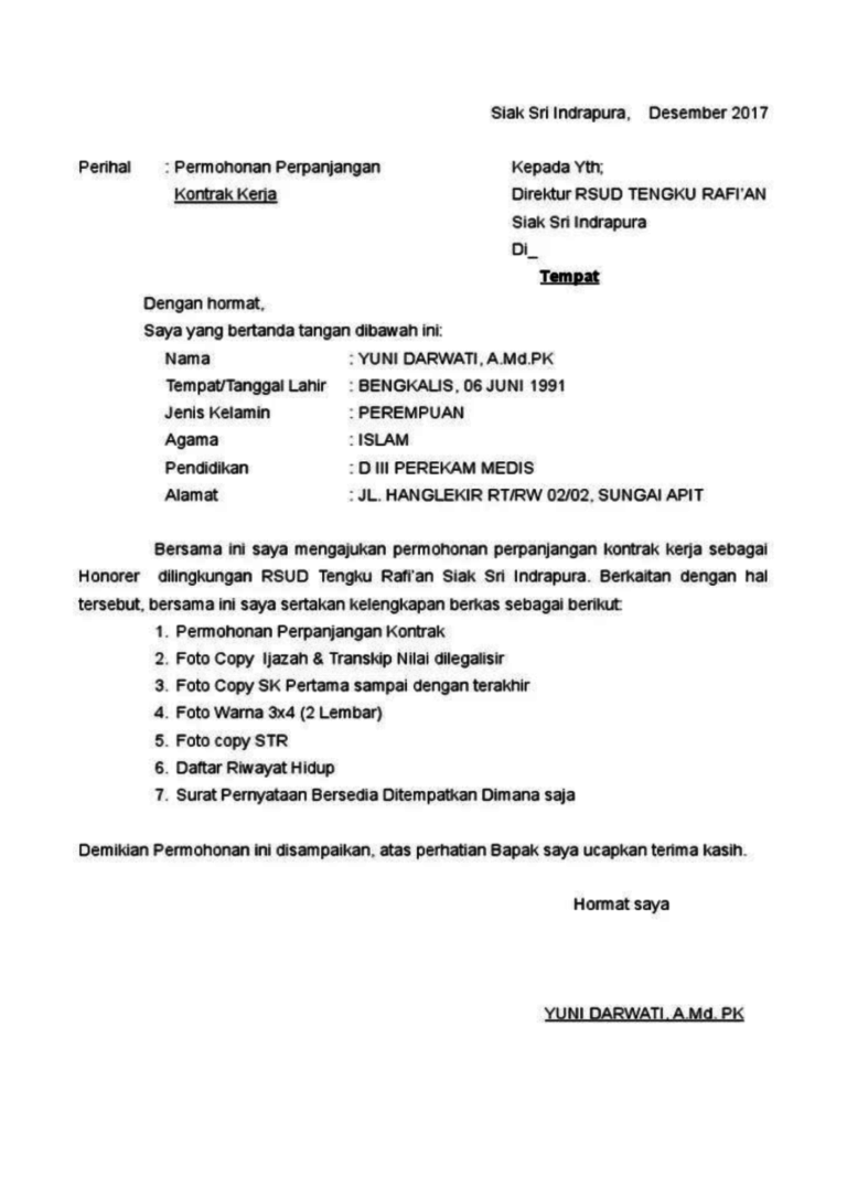 6 Contoh Surat Perpanjangan Kontrak Kerja Dan Cara Membuatnya